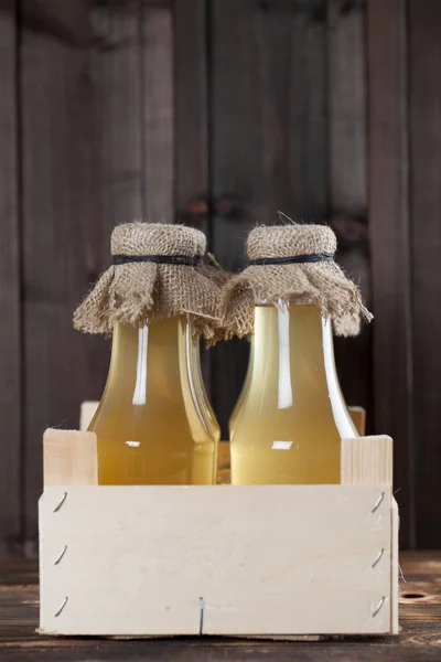 Ginger syrup in bottles — Stock Photo, Image