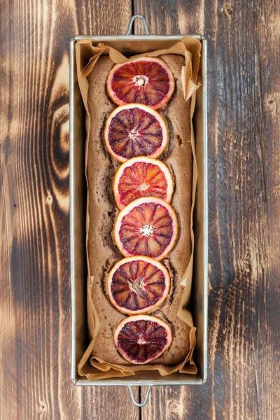 Torta di farro arancione sangue — Foto Stock