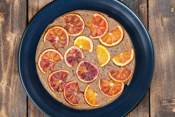 Torta de naranja sangre al revés — Foto de Stock