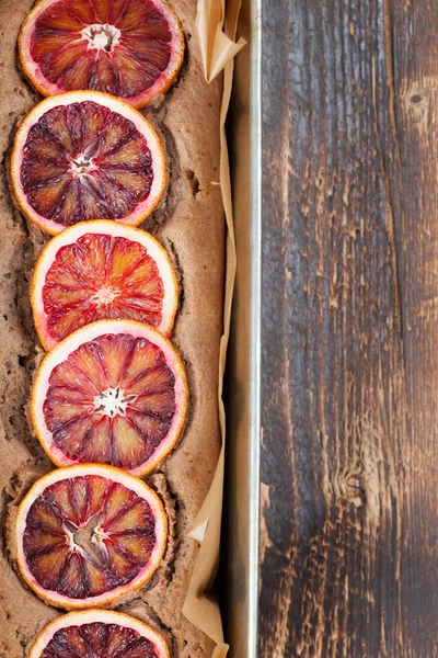 Кроваво-оранжевый пирог — стоковое фото