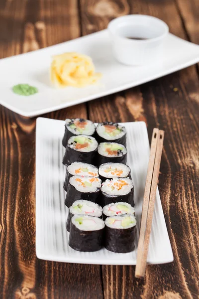 Conjunto de sushi Maki — Fotografia de Stock