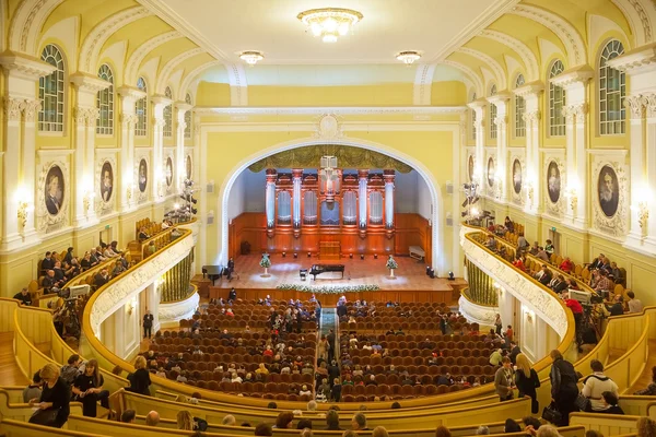 Stora konsert hall i Moskva Konservatoriet — Stockfoto