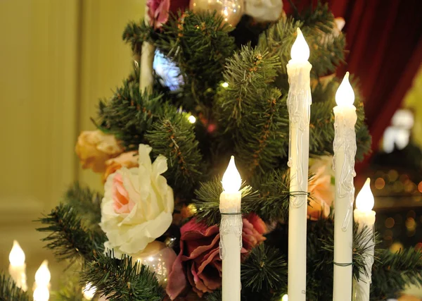 Christmas tree, electric candles