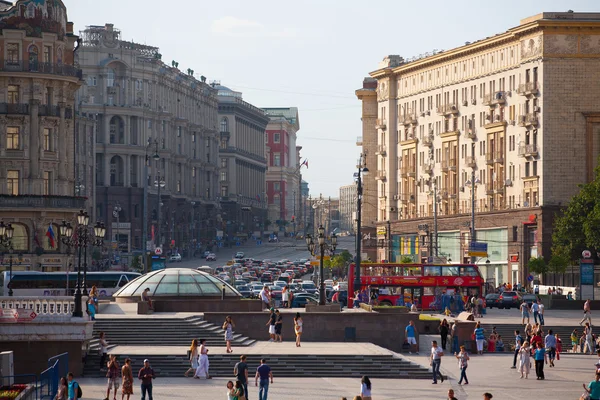 Plaza Manezh y calle Tverskaya — Foto de Stock