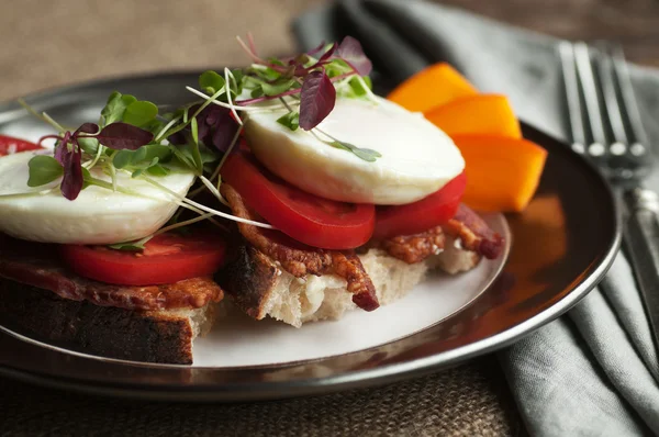 Breakfast Tartine — Stock Photo, Image