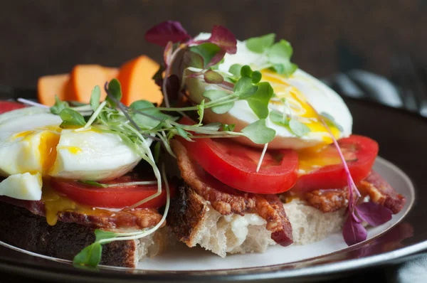 Pequeno-almoço Tartine — Fotografia de Stock