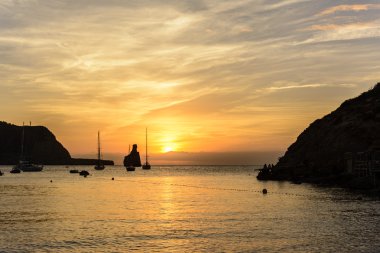 Ibiza Adası yumuşak ve sessiz sunset