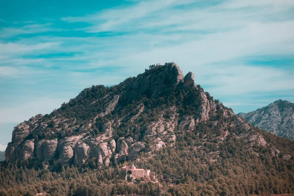 산타 바바라 산 과생 살바도르 오르 타 수도원 Convent of Angels, Horta de Sant Joan, Catalonia, Spain — 스톡 사진