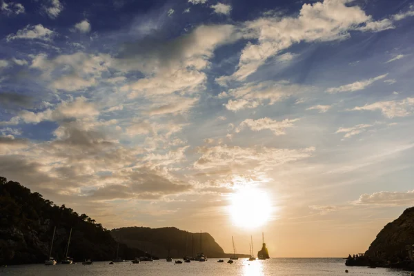 Západ slunce v ostrově ibiza — Stock fotografie