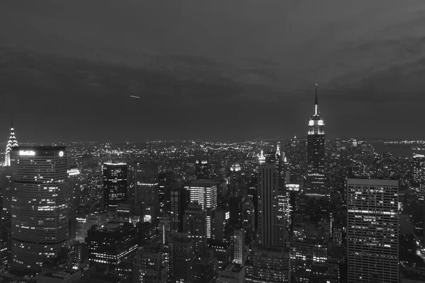 Midtown Manhattan Nachtsicht — Stockfoto