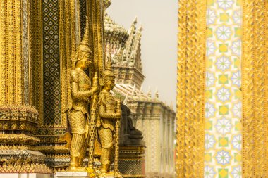 Statues in Wat Phra Kaew temple, Bangkok, Thailand