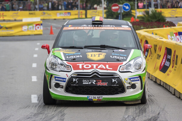 Salou, Spain. October 24: Car participating in the Rally of Spain, part of WRC 2015