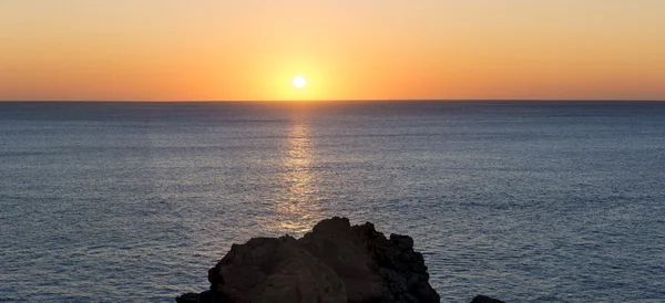 Sunset over sea panorama — Stock Photo, Image