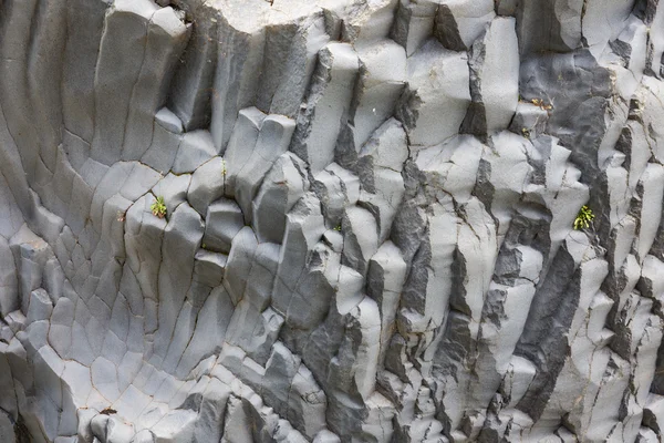 Basalt rotsformaties op Gole Alcantara op Sicilië, Italië — Stockfoto