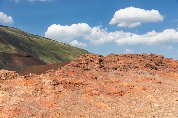 在意大利西西里岛的埃特纳火山的多彩斜坡 — 图库照片