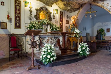 Şapel Madonna della Rocca Sicilya, İtalya, Taormina yakınındaki