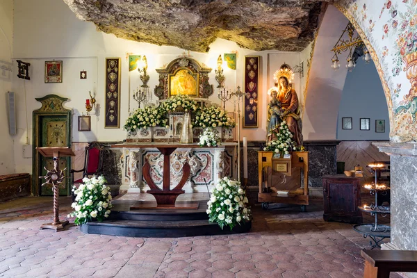 Kapelle madonna della rocca bei taormina auf sizilien, italien — Stockfoto