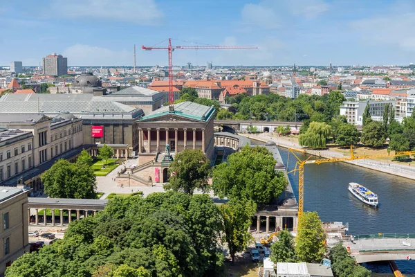 View from Berliner Dom at Museum island with Alte Nationalgalerie — Stock Photo, Image