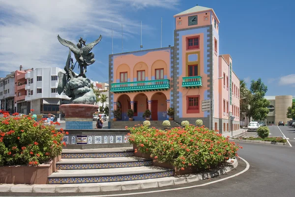 Piazza centrale di Tazacorte a La Palma, Isole Canarie Spagna — Foto Stock