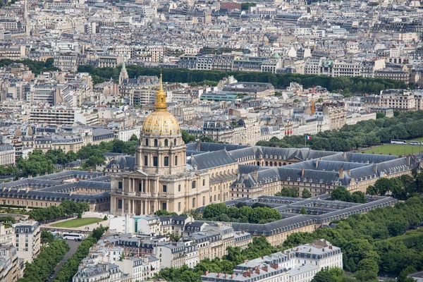 Panorama de Paris com vista aérea em Dome des Invalides — Fotografia de Stock