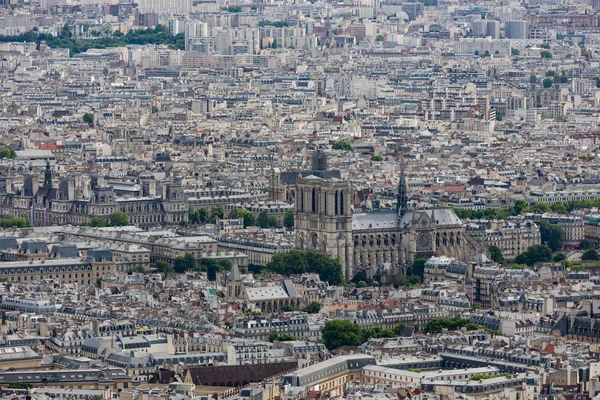 Panorama of Paris with Aerial view at Notre Dame — Stock Photo, Image