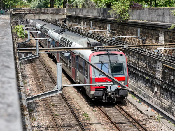 Metro treninin Paris, Fransa — Stok fotoğraf