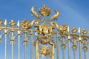 Golden gate ile süsleme Palace Versailles Paris, Fransa