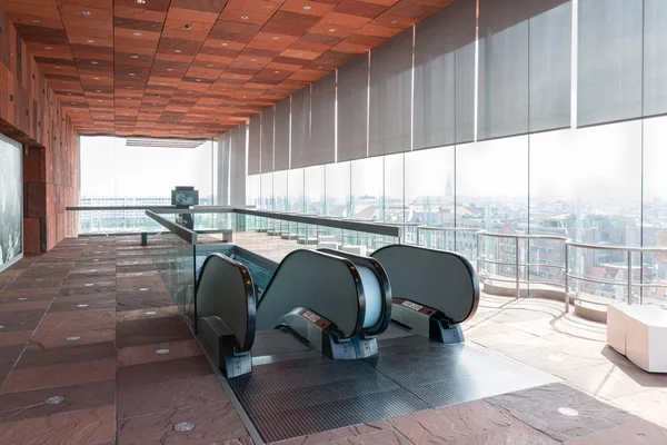 Escalator in Museum MAS in harbor of Antwerp, Belgium — Stock Photo, Image