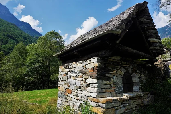 Stará Pekárna Spatřena Údolí Verzasca Ticino Švýcarsko — Stock fotografie