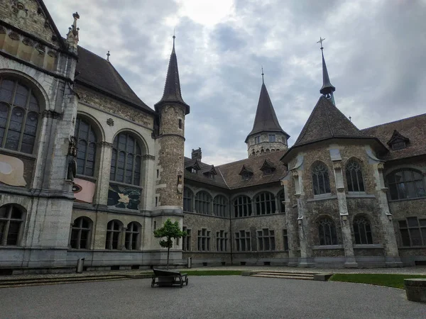 Gården Till Schweiziska Nationalmuseet Zürich Schweiz — Stockfoto