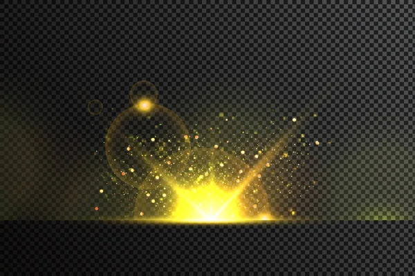 Vector Isoleerde Schijnwerpers Licht Effect Gloeilamp Effect Vector Illustratie Kerstflitsconcept — Stockvector