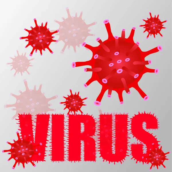 Desenho Tridimensional Coronavirus Vírus Movimento Fundo Multicolorido Covid —  Vetores de Stock