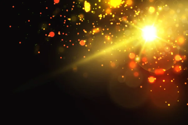 Яркий Свет Солнца Прозрачный Солнечный Свет Вспышка Фронтальной Солнечной Линзы — стоковый вектор