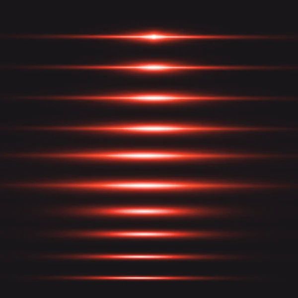 光の効果を持つ抽象的なライン 特殊効果を輝かせる 透明な背景に線を引く 線ベクトル — ストックベクタ