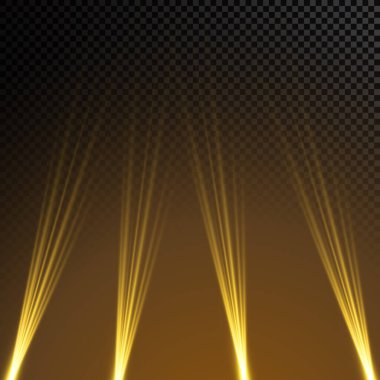 Vektör izole bir projektör. Işık efekti