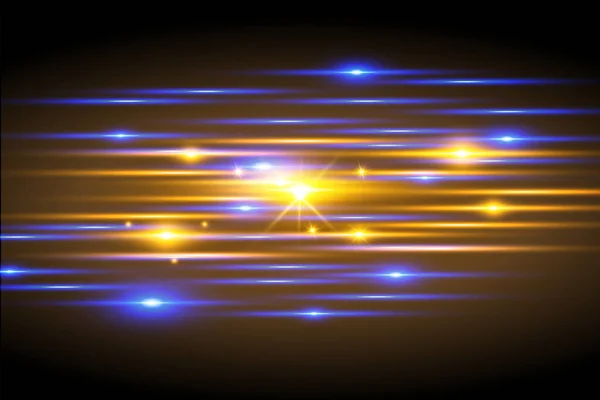 Abstrakte Linien Mit Leuchteffekt Glühen Spezielle Lichteffekte Glühende Linien Auf — Stockvektor