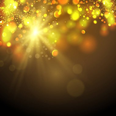 Güneşin parlak ışığı. Şeffaf güneş ışığı. Ön güneş merceği patlaması. 