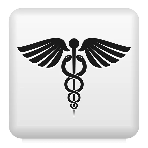 Caduceus ícone médico —  Vetores de Stock