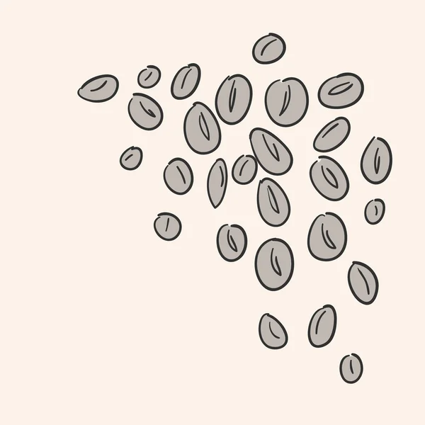Illustrazione dei chicchi di caffè — Vettoriale Stock