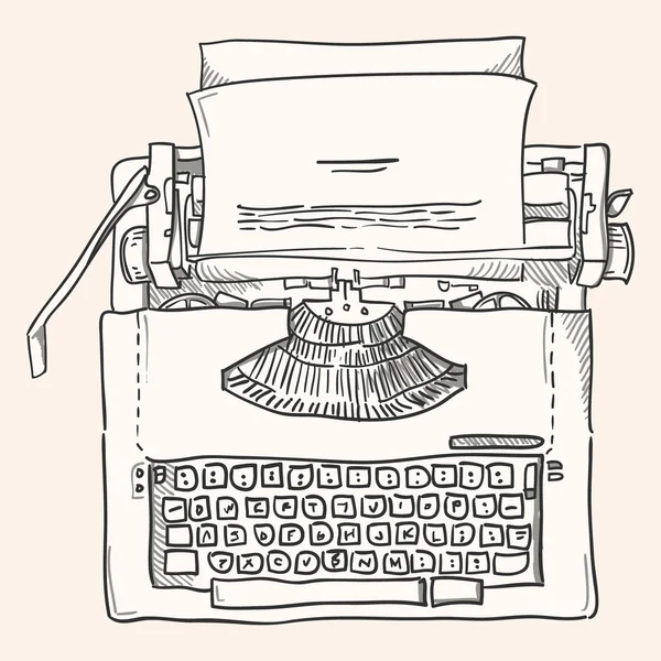 Vettore della macchina da scrivere vintage — Vettoriale Stock