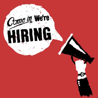 Come In We Are Hiring clipart