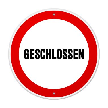 Kırmızı ve Beyaz dairesel geschlossen işareti