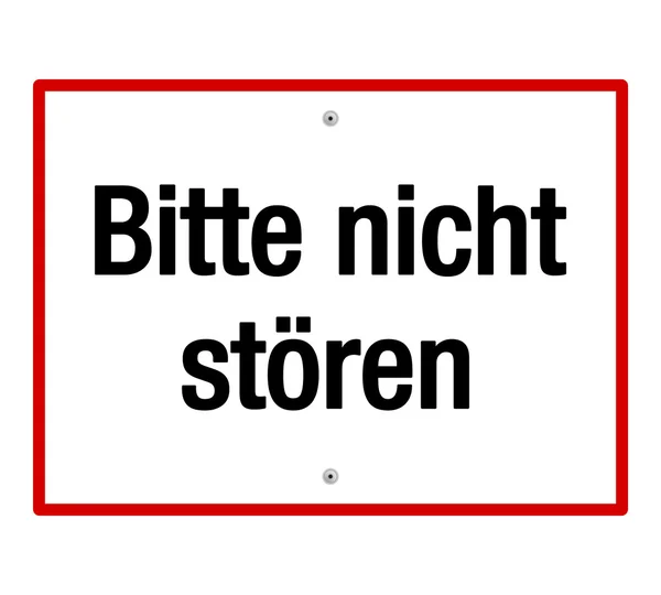 Alman işareti rahatsız etmeyin — Stok Vektör