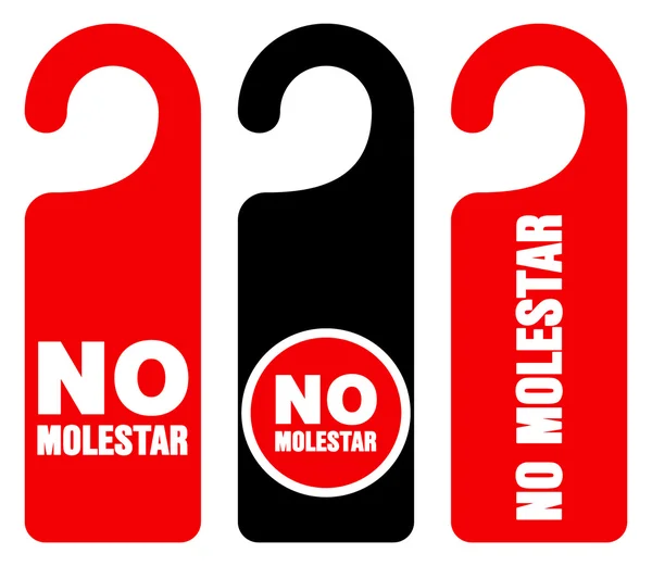 No molestar do not disturb signs — Stock Vector