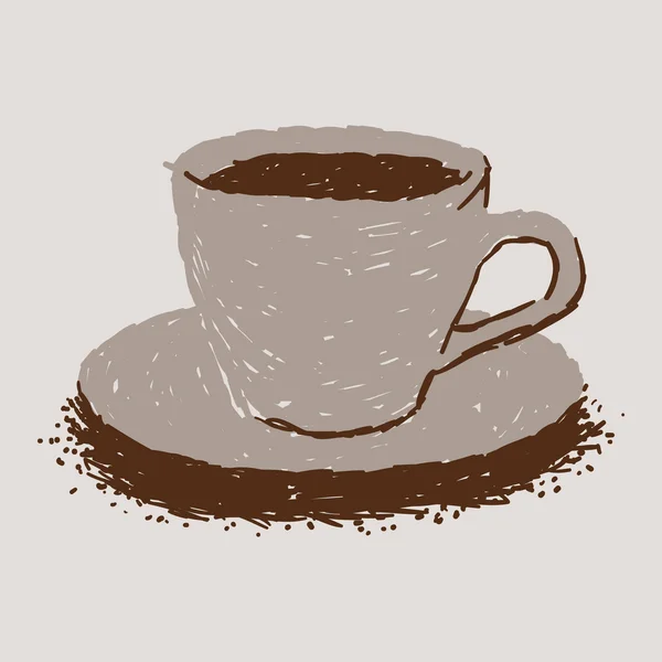 Simple chocolat chaud dans l'icône tasse — Image vectorielle