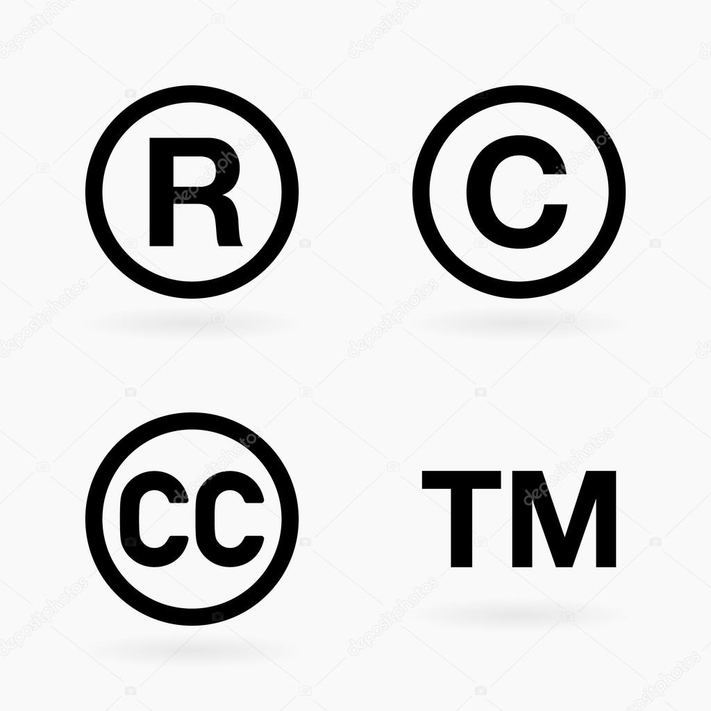 Set of intellectual property symbols