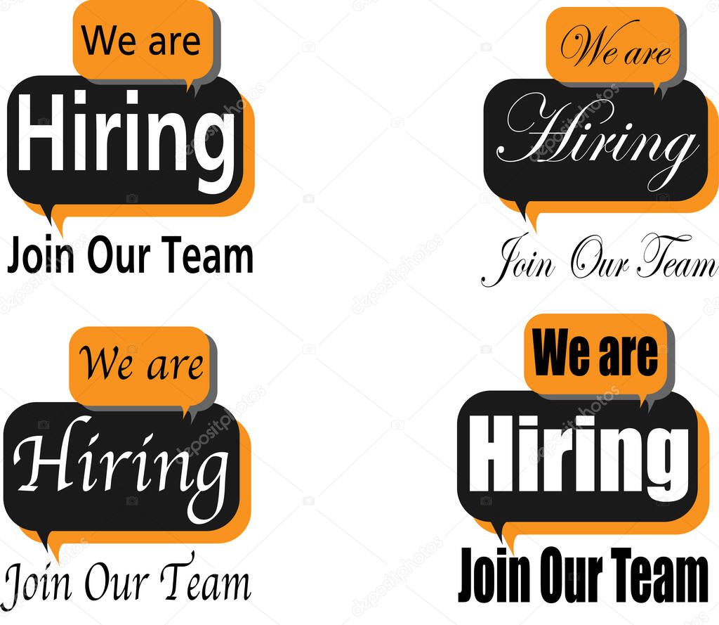 We are hiring - join our team. Concept for human resources, job application, job reserch