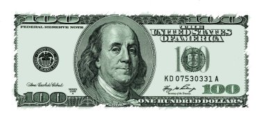 Yırtık kenarlı 100 ABD Doları banknot