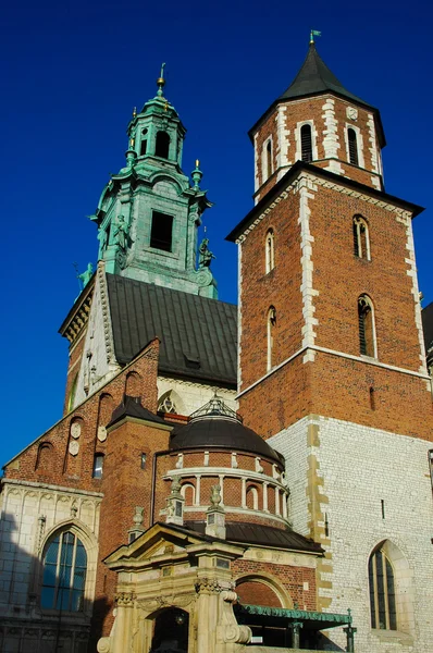 Fragment of building of royal Castle Vavel. Cracov, Poland — Stock Photo, Image