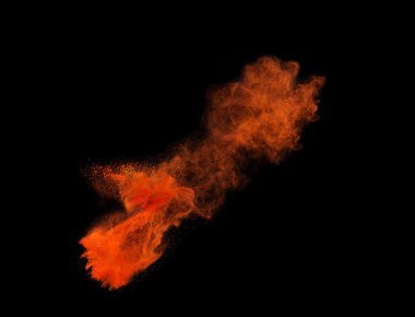 Beyaz arkaplanda izole edilmiş renkli toz